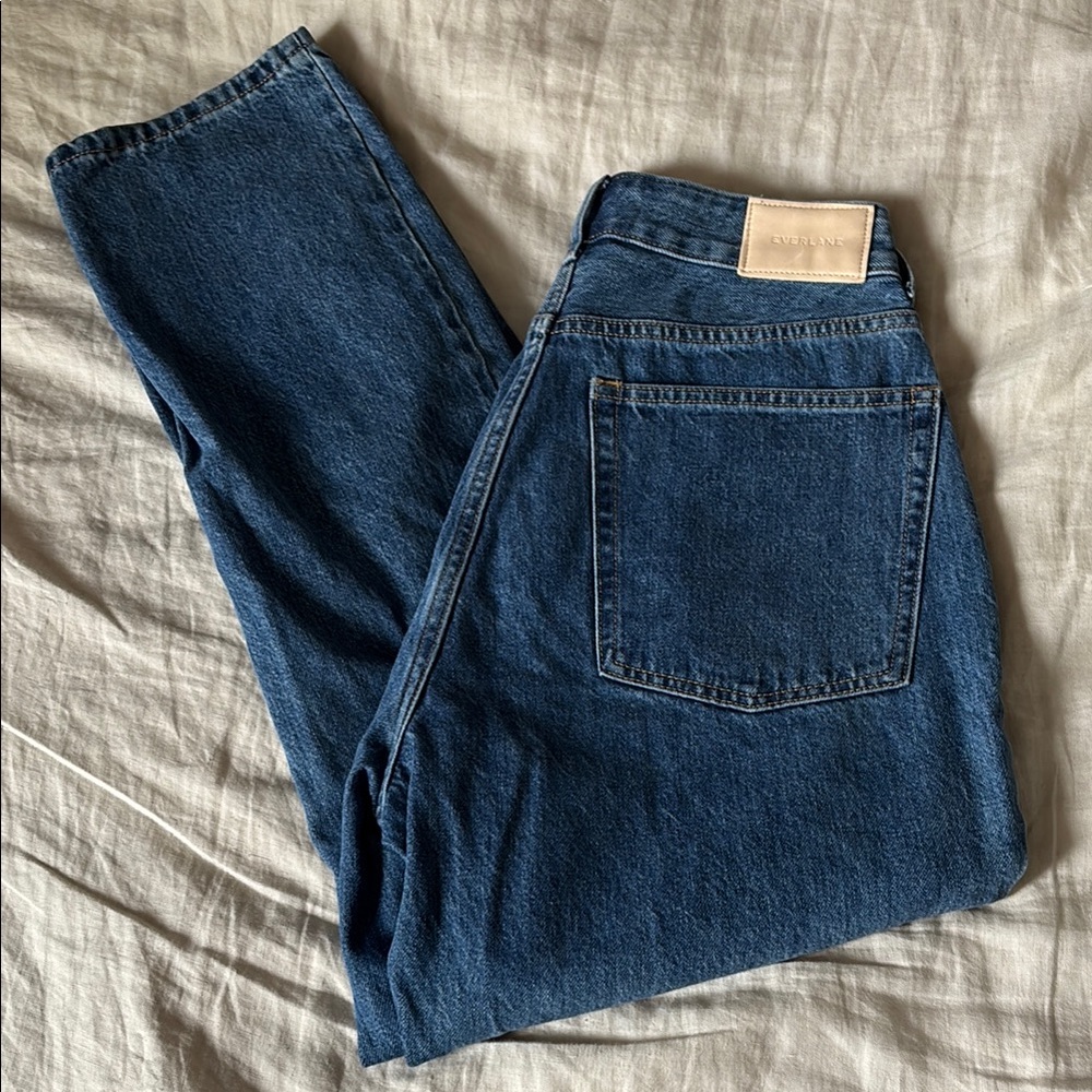 Everlane Straight Leg Jeans - Dark Blue